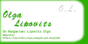 olga lipovits business card